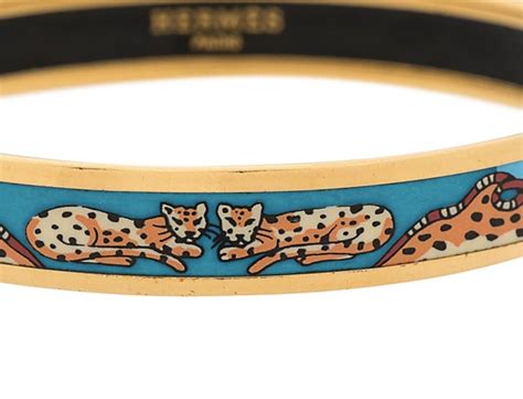 hermes bracelet leopard|hermes hinged enamel bracelet.